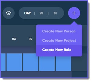 Create a New Role in drop-down