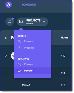 People Projects Drop-down