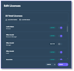 edit licenses