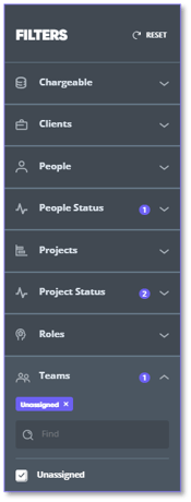 filters chips teams