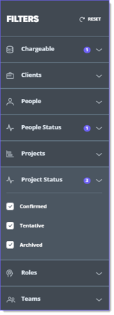 project status filter new