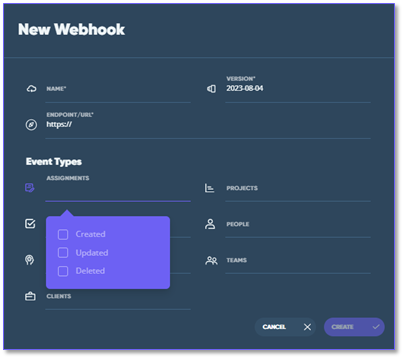 webhooks new event types